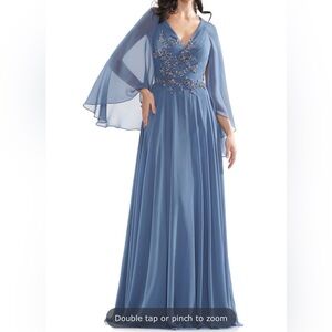 Chic Slate Maxi Dress with Embellished Details